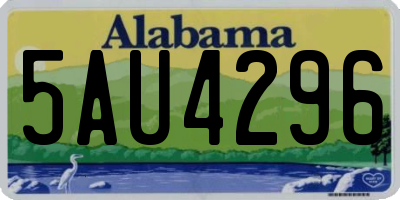 AL license plate 5AU4296