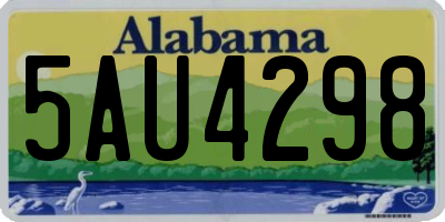 AL license plate 5AU4298