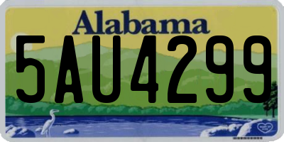 AL license plate 5AU4299