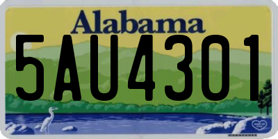 AL license plate 5AU4301