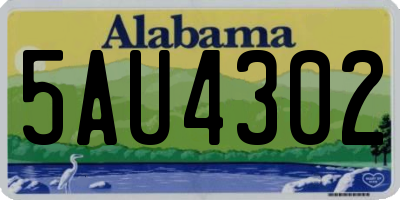 AL license plate 5AU4302
