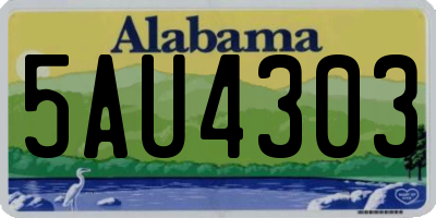 AL license plate 5AU4303