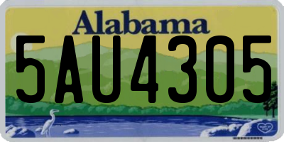 AL license plate 5AU4305