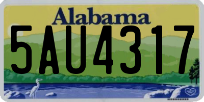 AL license plate 5AU4317