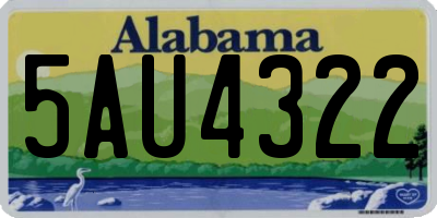 AL license plate 5AU4322