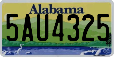 AL license plate 5AU4325