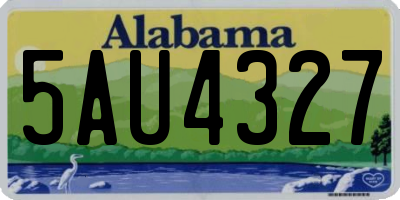 AL license plate 5AU4327
