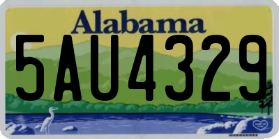 AL license plate 5AU4329