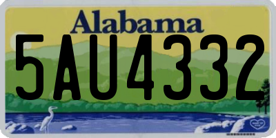 AL license plate 5AU4332