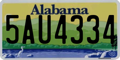 AL license plate 5AU4334