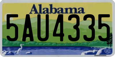 AL license plate 5AU4335