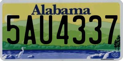 AL license plate 5AU4337