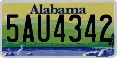 AL license plate 5AU4342