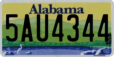 AL license plate 5AU4344