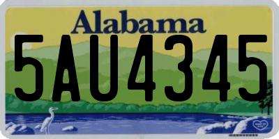 AL license plate 5AU4345