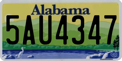AL license plate 5AU4347