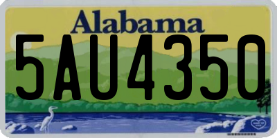 AL license plate 5AU4350