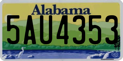 AL license plate 5AU4353