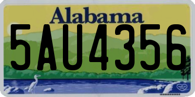AL license plate 5AU4356