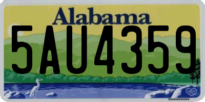 AL license plate 5AU4359