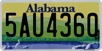 AL license plate 5AU4360