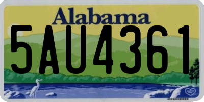 AL license plate 5AU4361