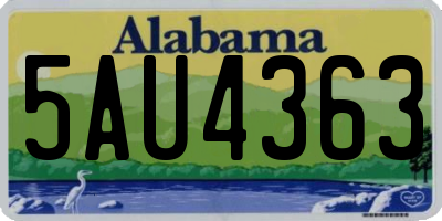 AL license plate 5AU4363