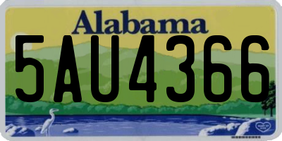 AL license plate 5AU4366