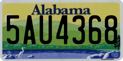 AL license plate 5AU4368