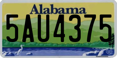 AL license plate 5AU4375