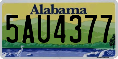 AL license plate 5AU4377