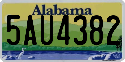 AL license plate 5AU4382
