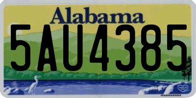 AL license plate 5AU4385
