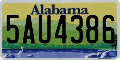 AL license plate 5AU4386