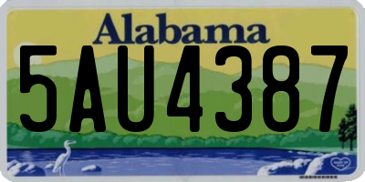 AL license plate 5AU4387