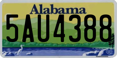 AL license plate 5AU4388