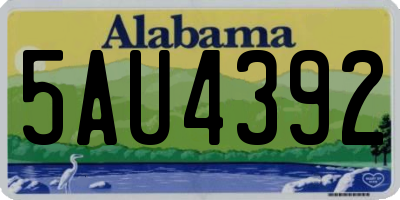 AL license plate 5AU4392