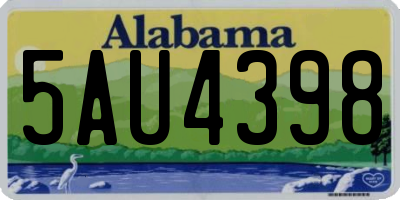 AL license plate 5AU4398