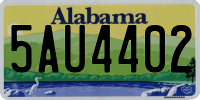 AL license plate 5AU4402