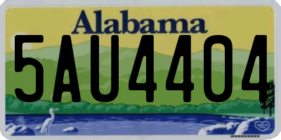 AL license plate 5AU4404