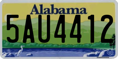 AL license plate 5AU4412