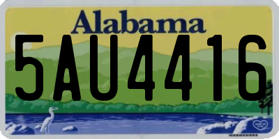 AL license plate 5AU4416