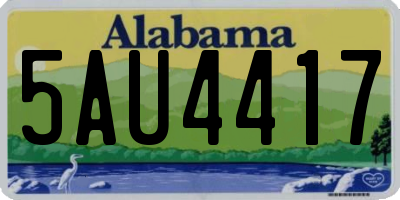 AL license plate 5AU4417