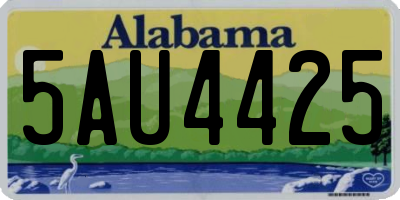 AL license plate 5AU4425