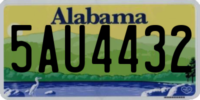 AL license plate 5AU4432