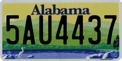 AL license plate 5AU4437