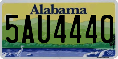 AL license plate 5AU4440