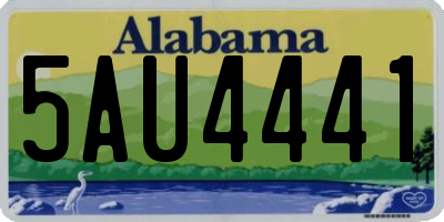 AL license plate 5AU4441