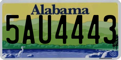 AL license plate 5AU4443