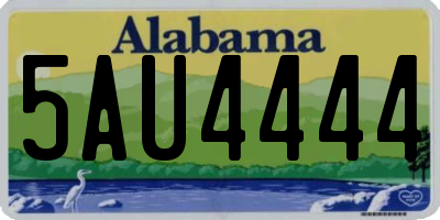 AL license plate 5AU4444